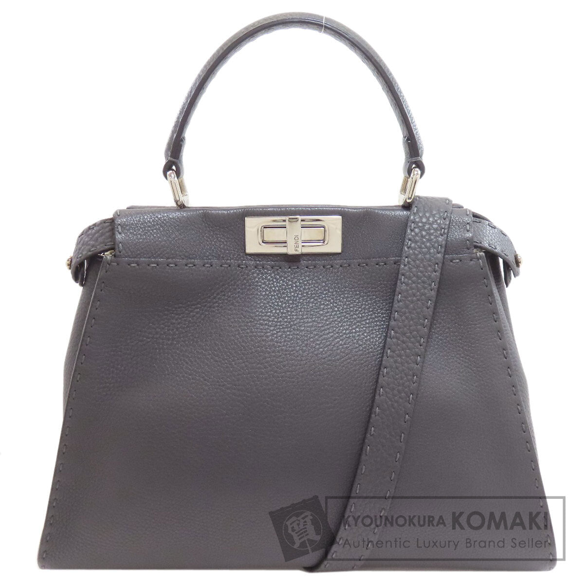FENDI Peekaboo Medium Selleria 2WAY Handbag Calf Ladies [Used]