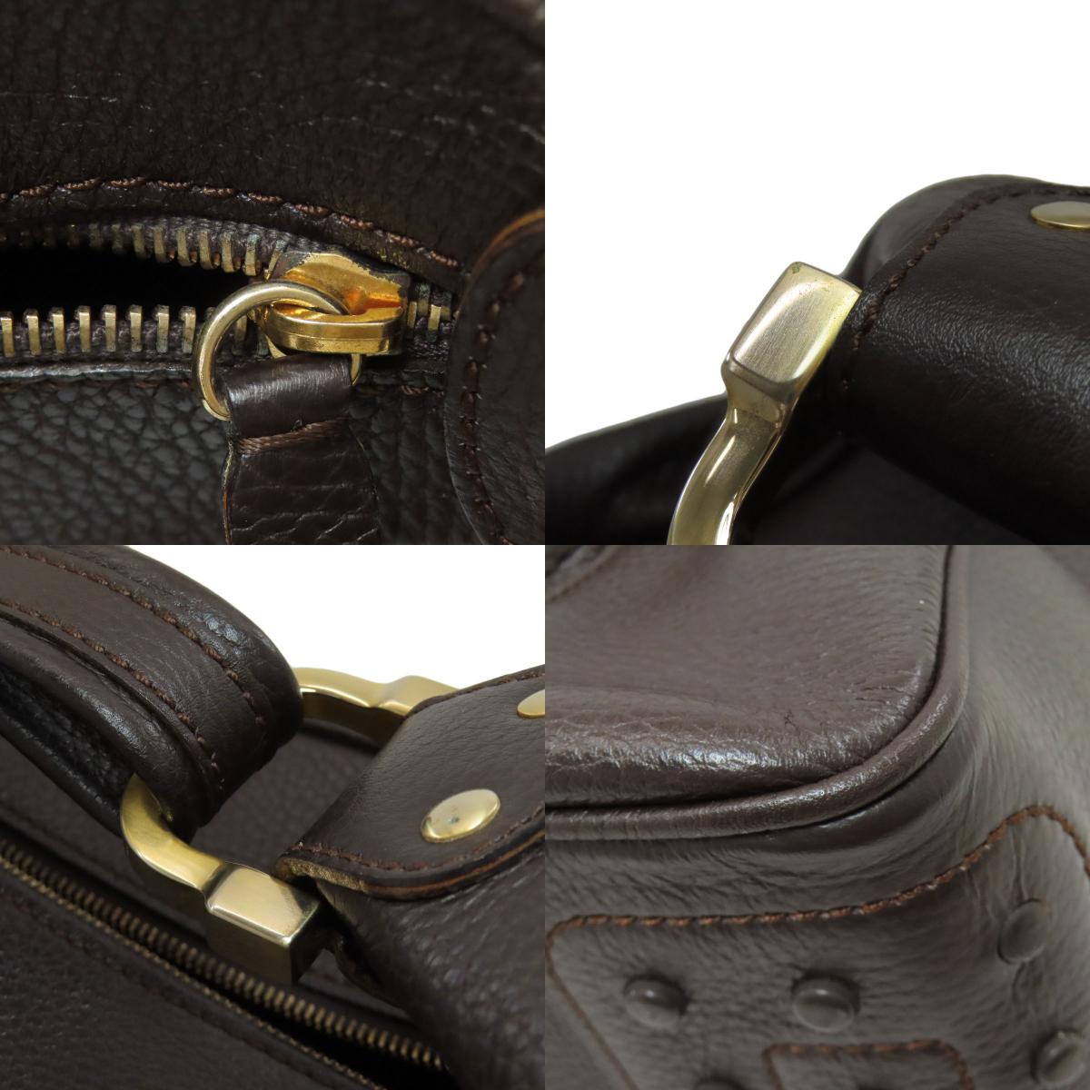 TODS logo Handbag Leather Ladies [Used]