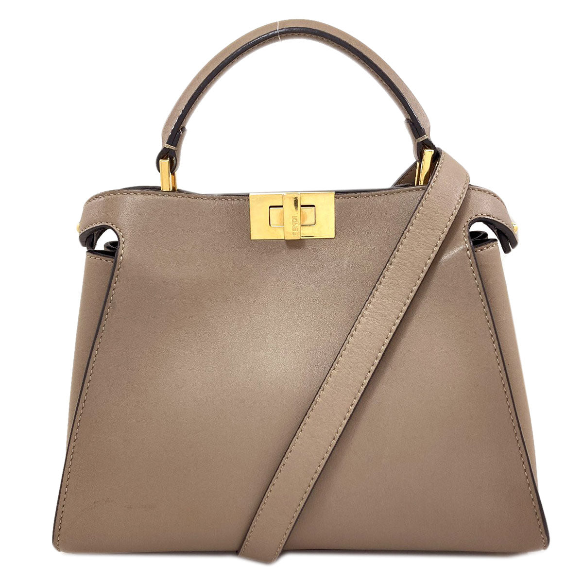 FENDI Peekaboo Essential 2WAY Handbag Calf Ladies [Used]