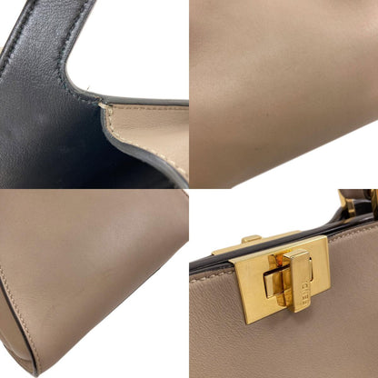 FENDI Peekaboo Essential 2WAY Handbag Calf Ladies [Used]