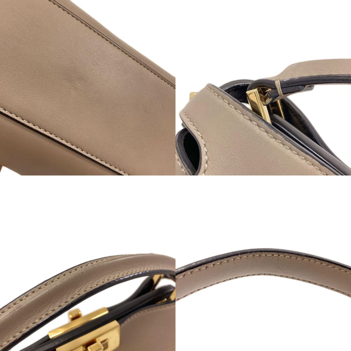 FENDI Peekaboo Essential 2WAY Handbag Calf Ladies [Used]