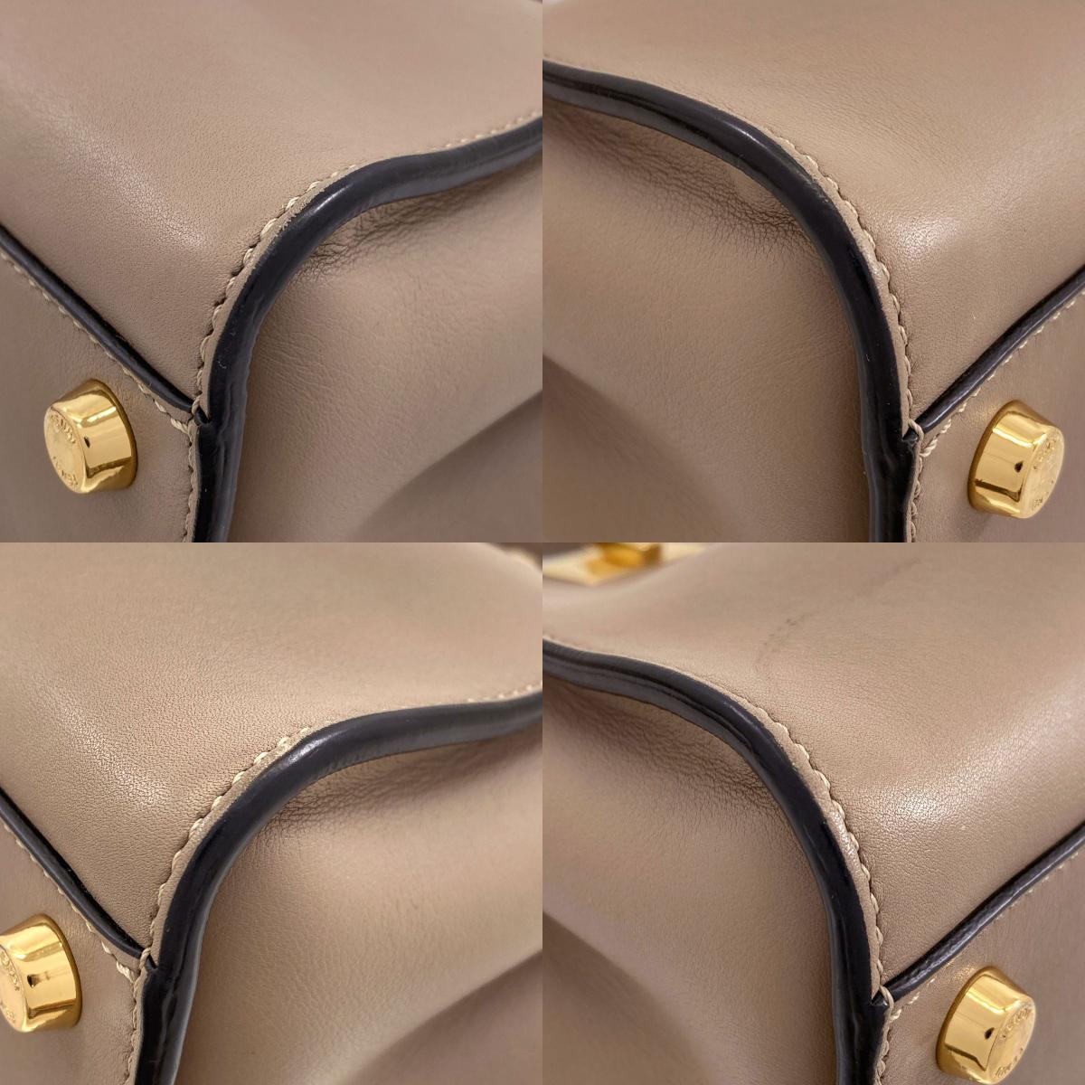 FENDI Peekaboo Essential 2WAY Handbag Calf Ladies [Used]