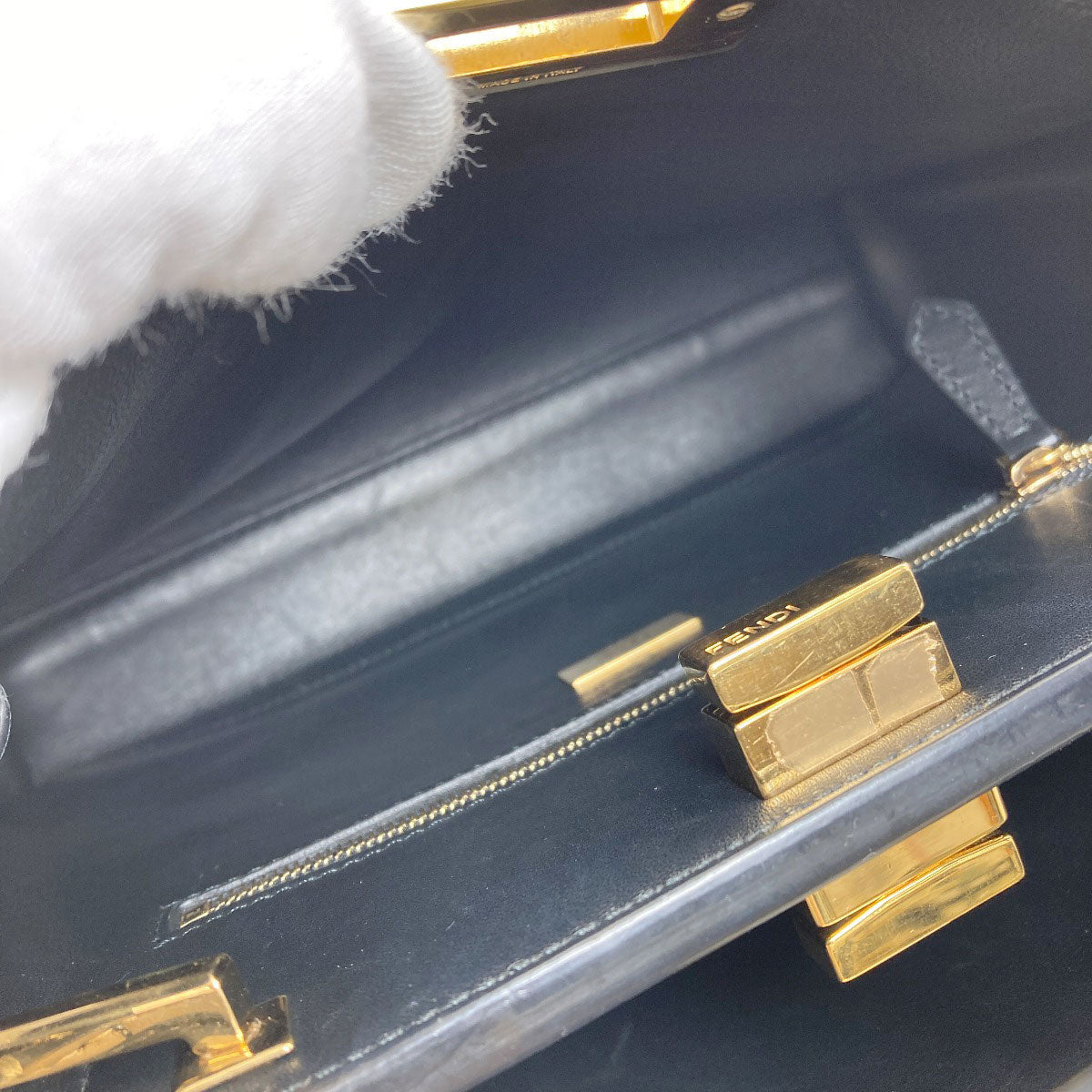 FENDI Peekaboo Essential 2WAY Handbag Calf Ladies [Used]