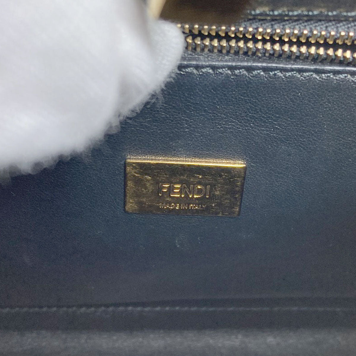 FENDI Peekaboo Essential 2WAY Handbag Calf Ladies [Used]