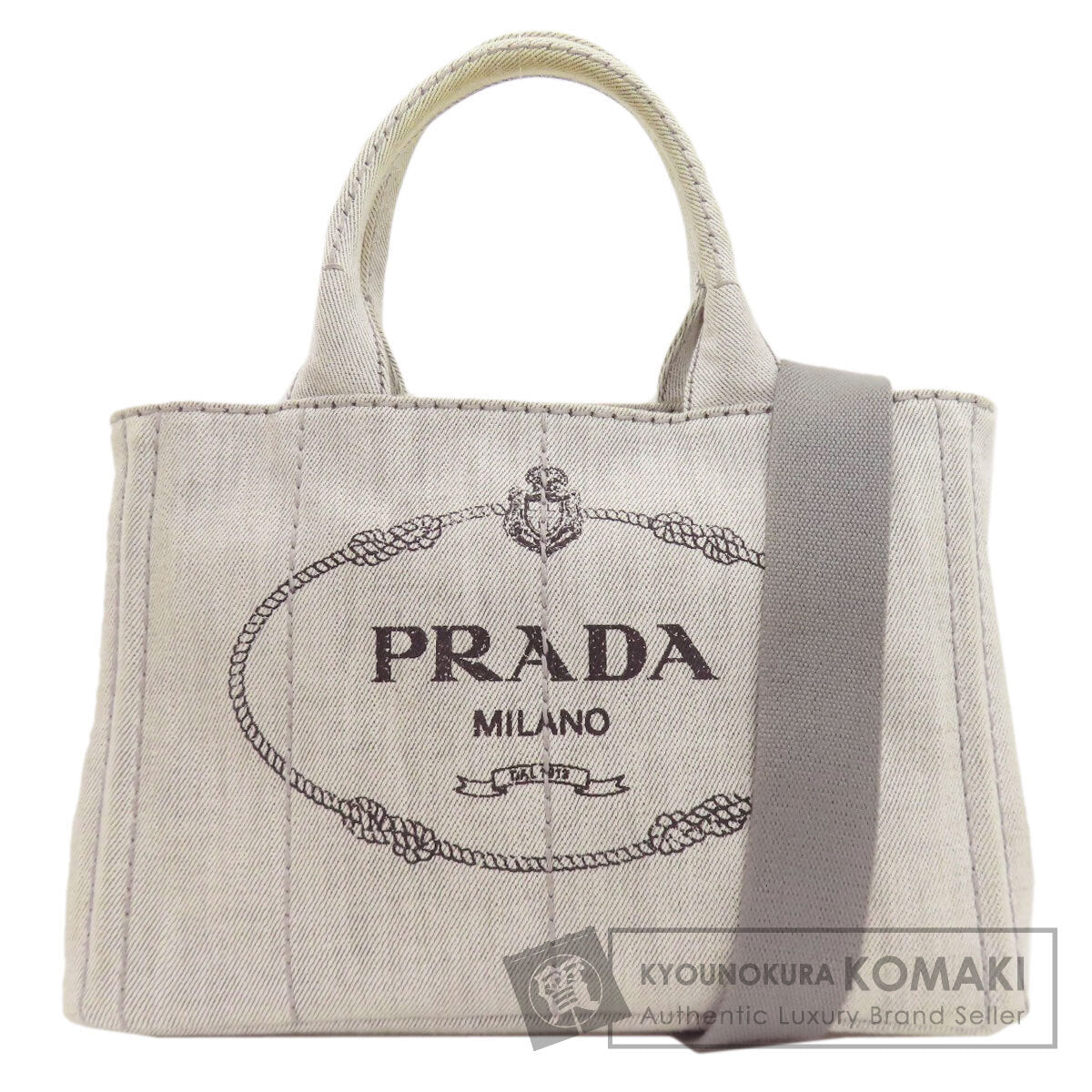 PRADA Canapa mini 2 WAY Handbag Denim Ladies [Used]