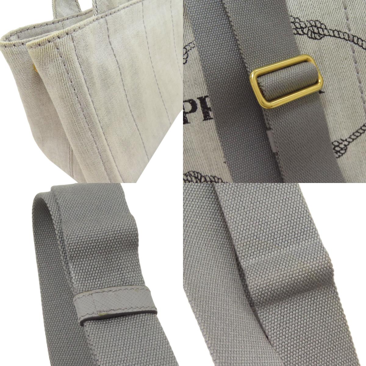 PRADA Canapa mini 2 WAY Handbag Denim Ladies [Used]