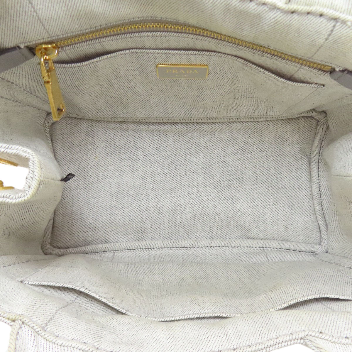 PRADA Canapa mini 2 WAY Handbag Denim Ladies [Used]