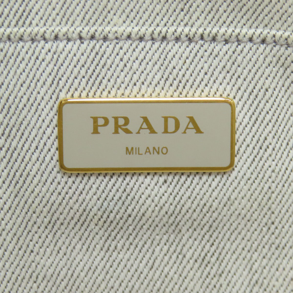 PRADA Canapa mini 2 WAY Handbag Denim Ladies [Used]