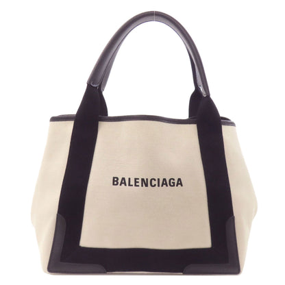 BALENCIAGA 339933 NAVY CABAS Handbag Canvas Ladies [Used]
