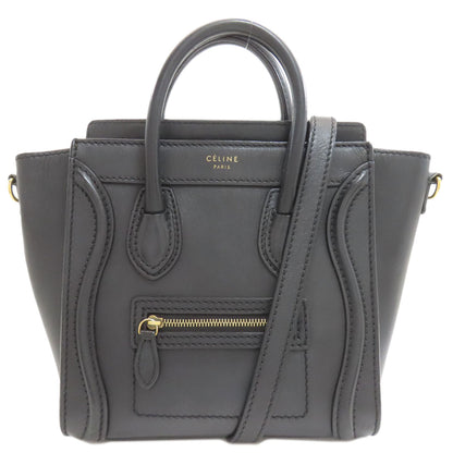 CELINE Luggage nano 2 WAY Handbag Calf Ladies [Used]