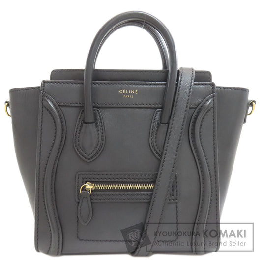 CELINE Luggage nano 2 WAY Handbag Calf Ladies [Used]