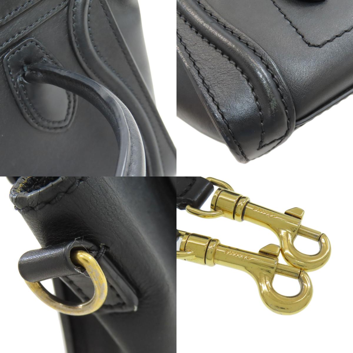 CELINE Luggage nano 2 WAY Handbag Calf Ladies [Used]