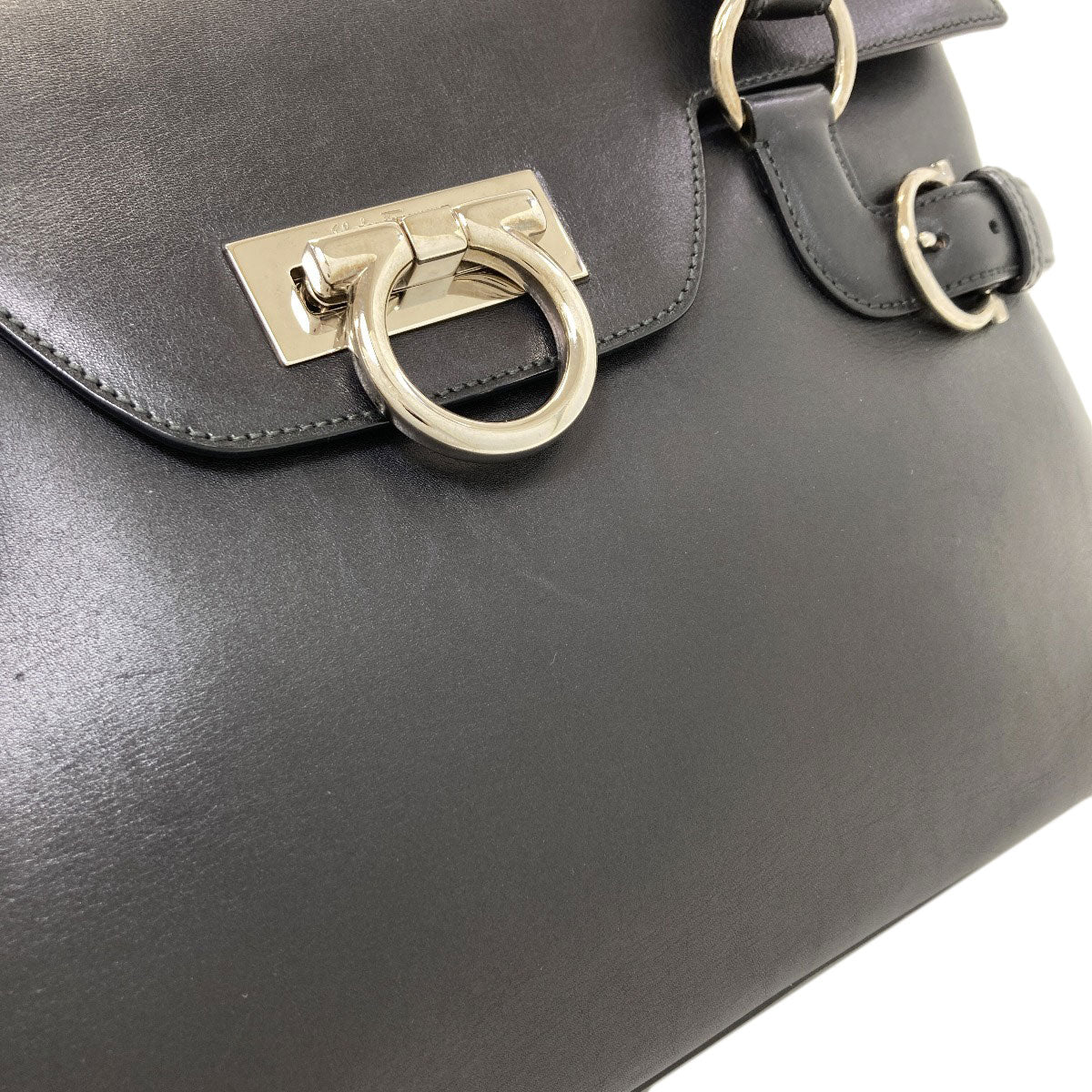 Salvatore Ferragamo GanciniHardware Tote Bag Leather Ladies [Used]