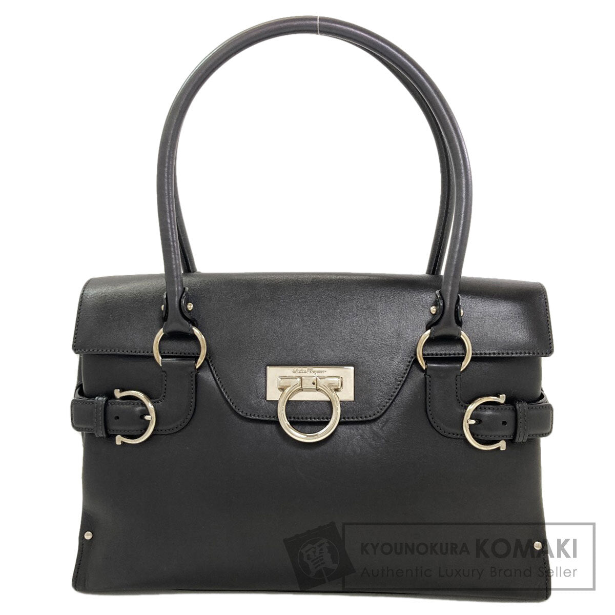 Salvatore Ferragamo GanciniHardware Tote Bag Leather Ladies [Used]