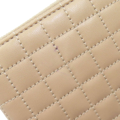 CELINE Zip Around Quilting Long wallet (with coin pocket) Leather Ladies [Used]
