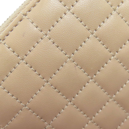 CELINE Zip Around Quilting Long wallet (with coin pocket) Leather Ladies [Used]
