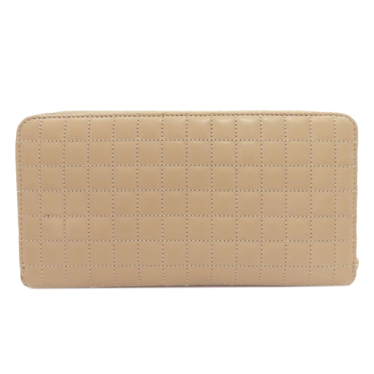 CELINE Zip Around Quilting Long wallet (with coin pocket) Leather Ladies [Used]