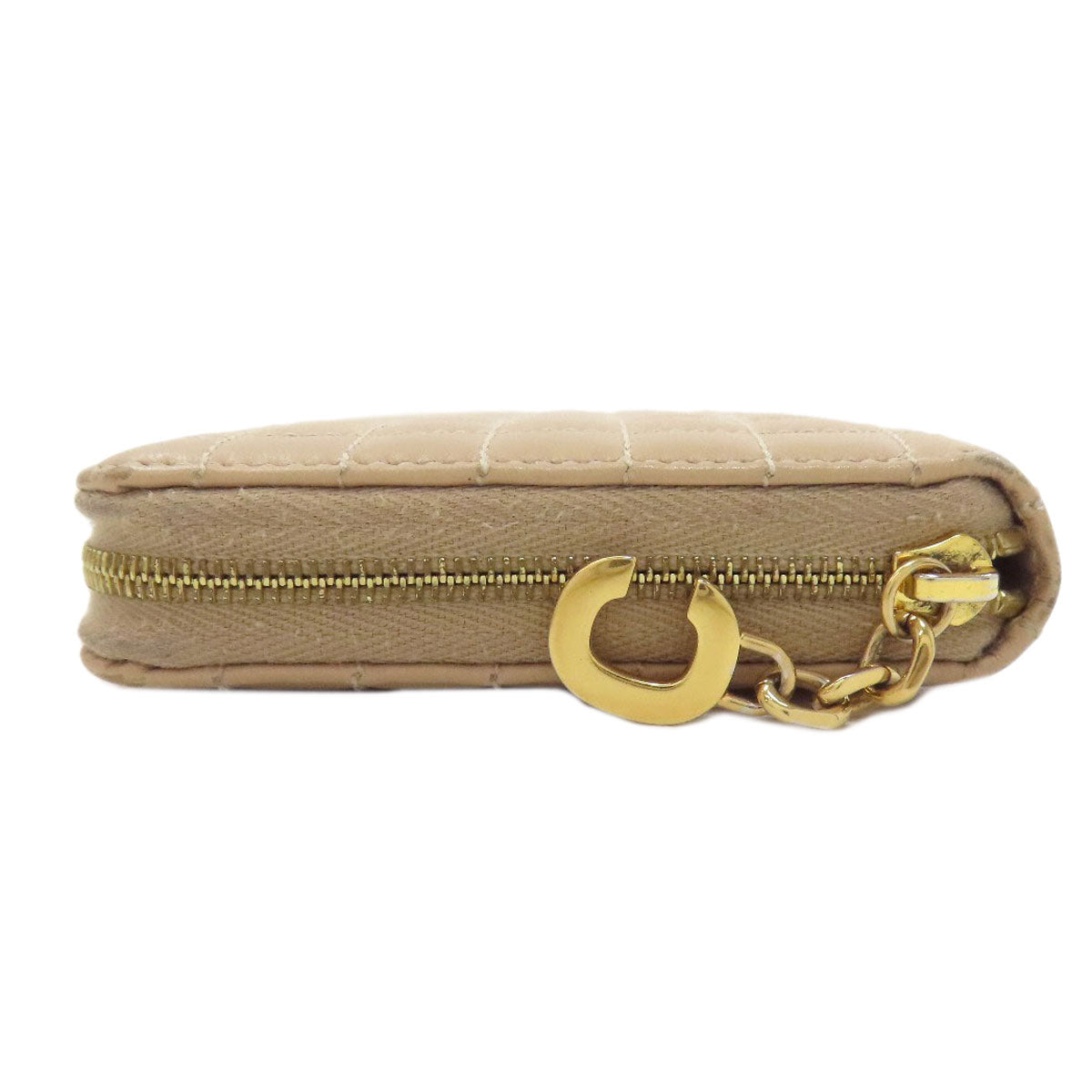 CELINE Zip Around Quilting Long wallet (with coin pocket) Leather Ladies [Used]