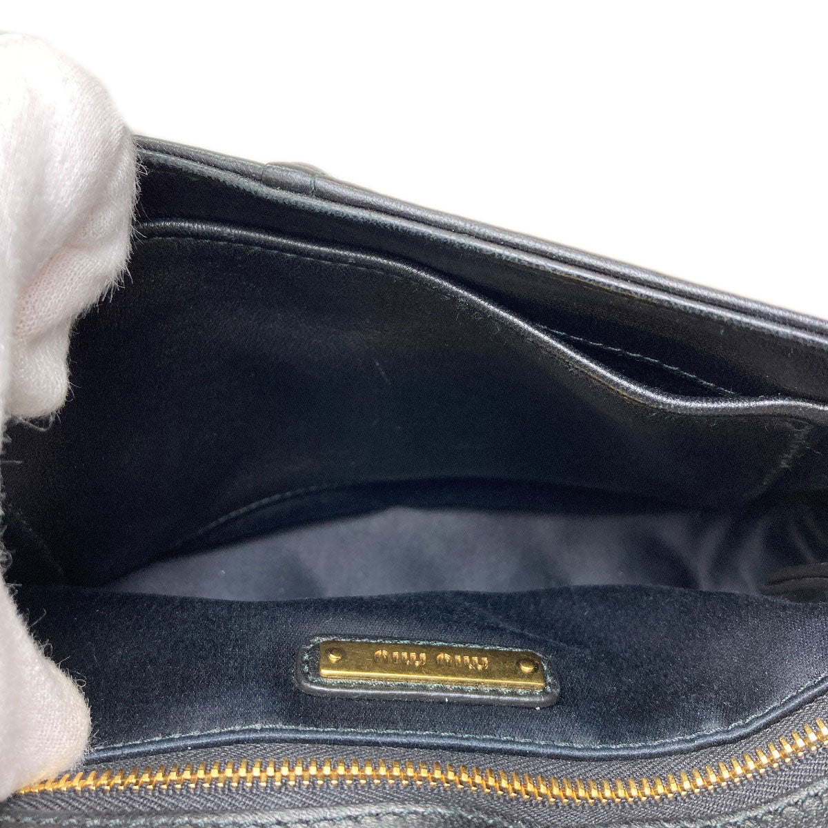 MIUMIU Biker Shoulder Bag Calf Ladies [Used]