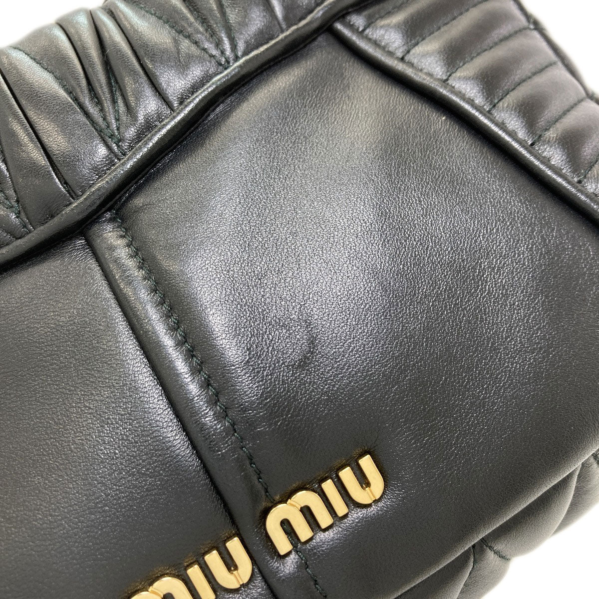 MIUMIU Biker Shoulder Bag Calf Ladies [Used]