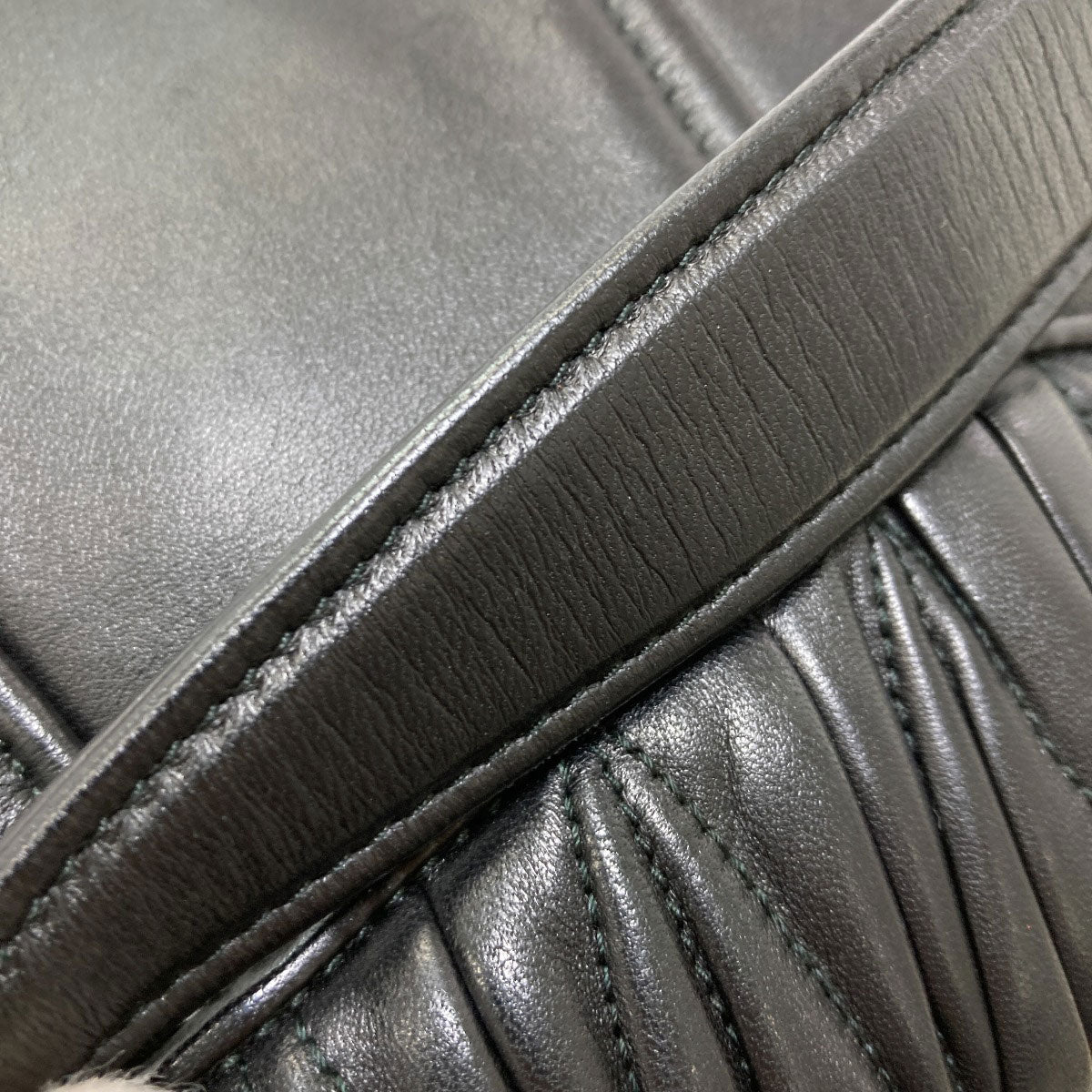 MIUMIU Biker Shoulder Bag Calf Ladies [Used]