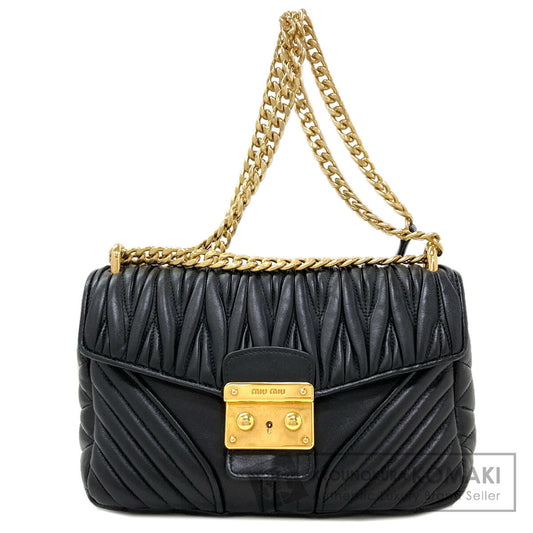 MIUMIU Biker Shoulder Bag Calf Ladies [Used]