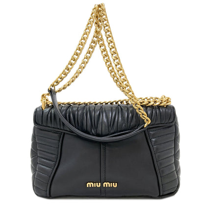 MIUMIU Biker Shoulder Bag Calf Ladies [Used]