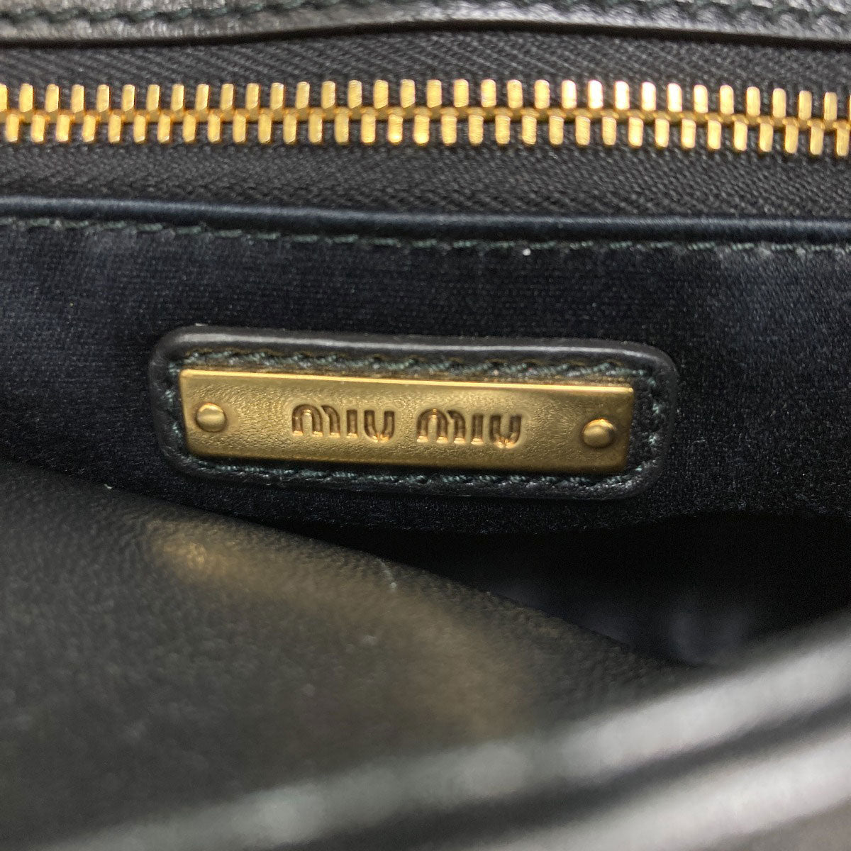 MIUMIU Biker Shoulder Bag Calf Ladies [Used]