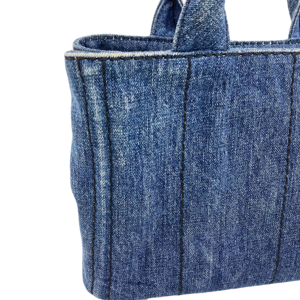 PRADA Canapa mini 2 WAY Handbag Denim Ladies [Used]