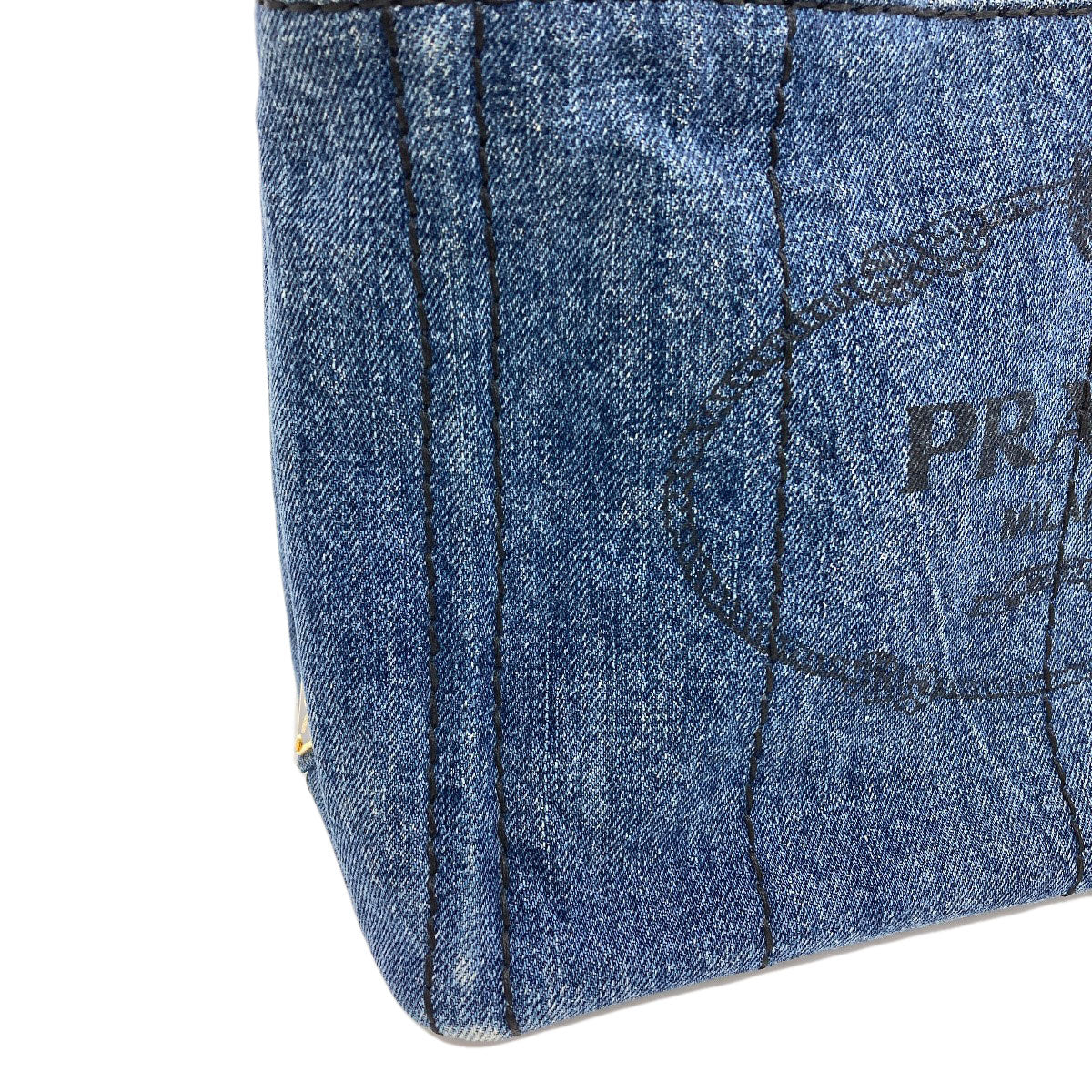 PRADA Canapa mini 2 WAY Handbag Denim Ladies [Used]