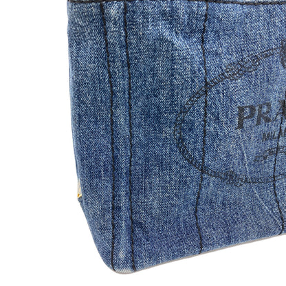 PRADA Canapa mini 2 WAY Handbag Denim Ladies [Used]