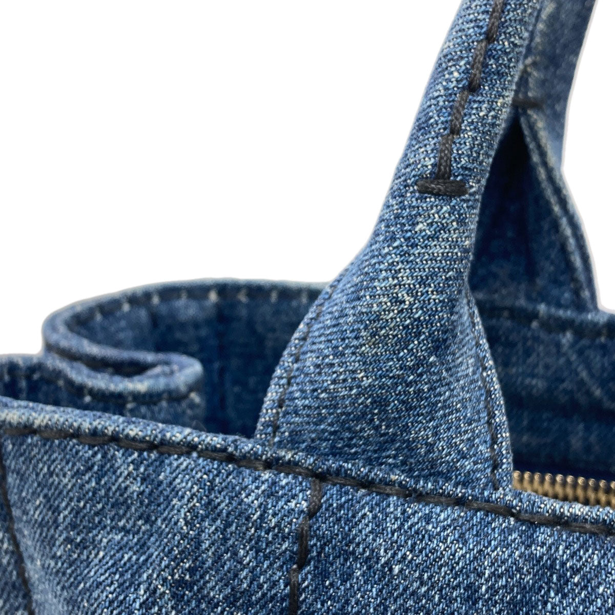 PRADA Canapa mini 2 WAY Handbag Denim Ladies [Used]