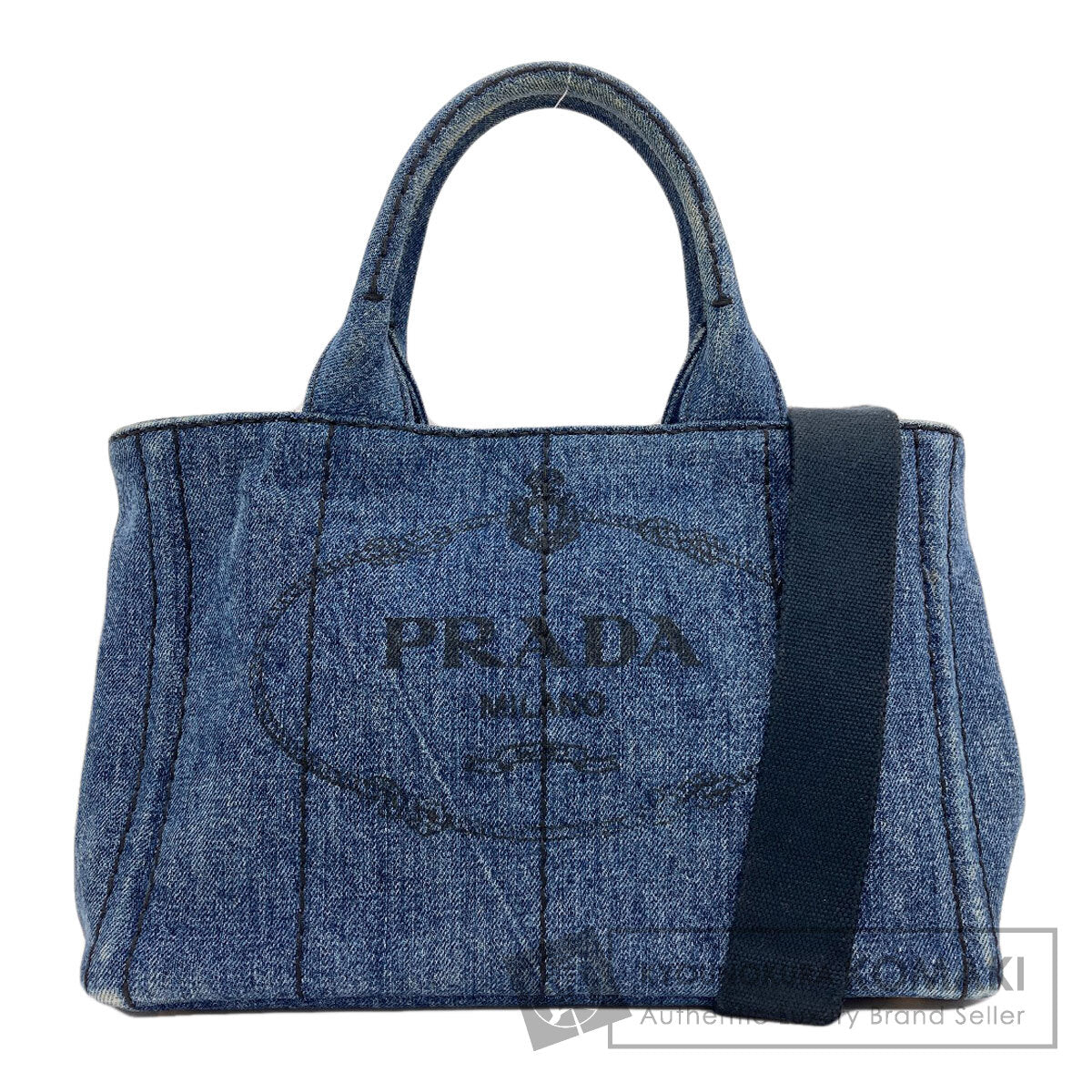 PRADA Canapa mini 2 WAY Handbag Denim Ladies [Used]