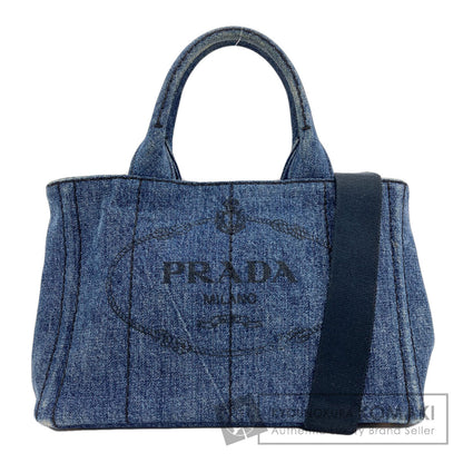 PRADA Canapa mini 2 WAY Handbag Denim Ladies [Used]