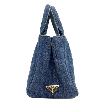 PRADA Canapa mini 2 WAY Handbag Denim Ladies [Used]