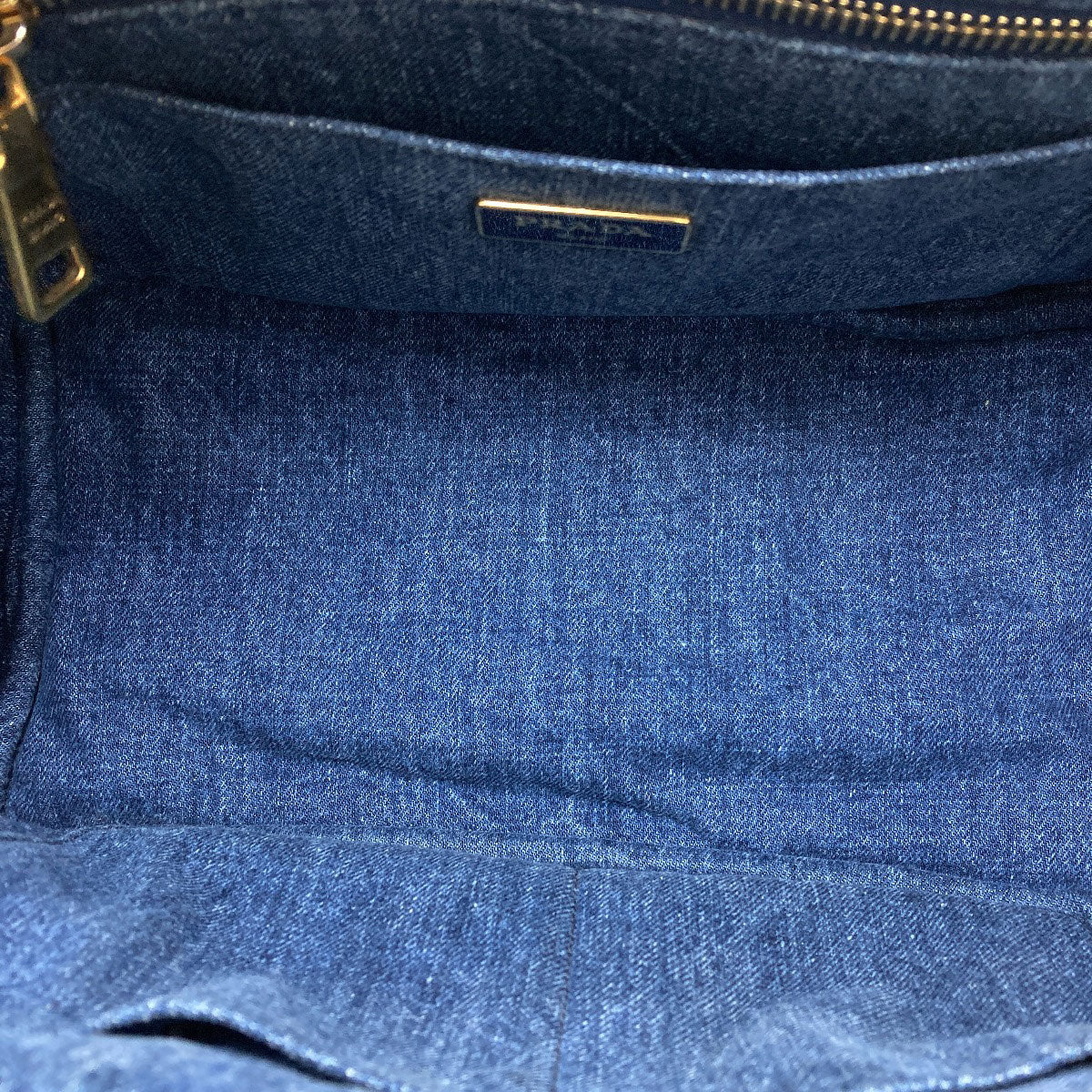 PRADA Canapa mini 2 WAY Handbag Denim Ladies [Used]