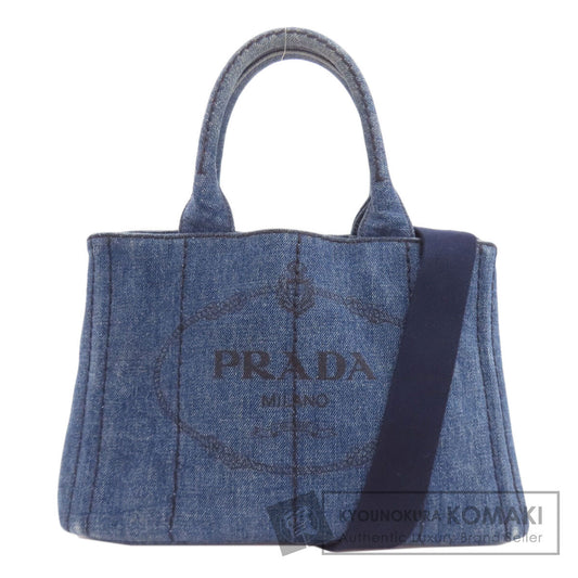 PRADA Canapa mini 2 WAY Handbag Denim Ladies [Used]