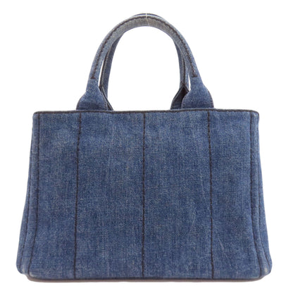 PRADA Canapa mini 2 WAY Handbag Denim Ladies [Used]