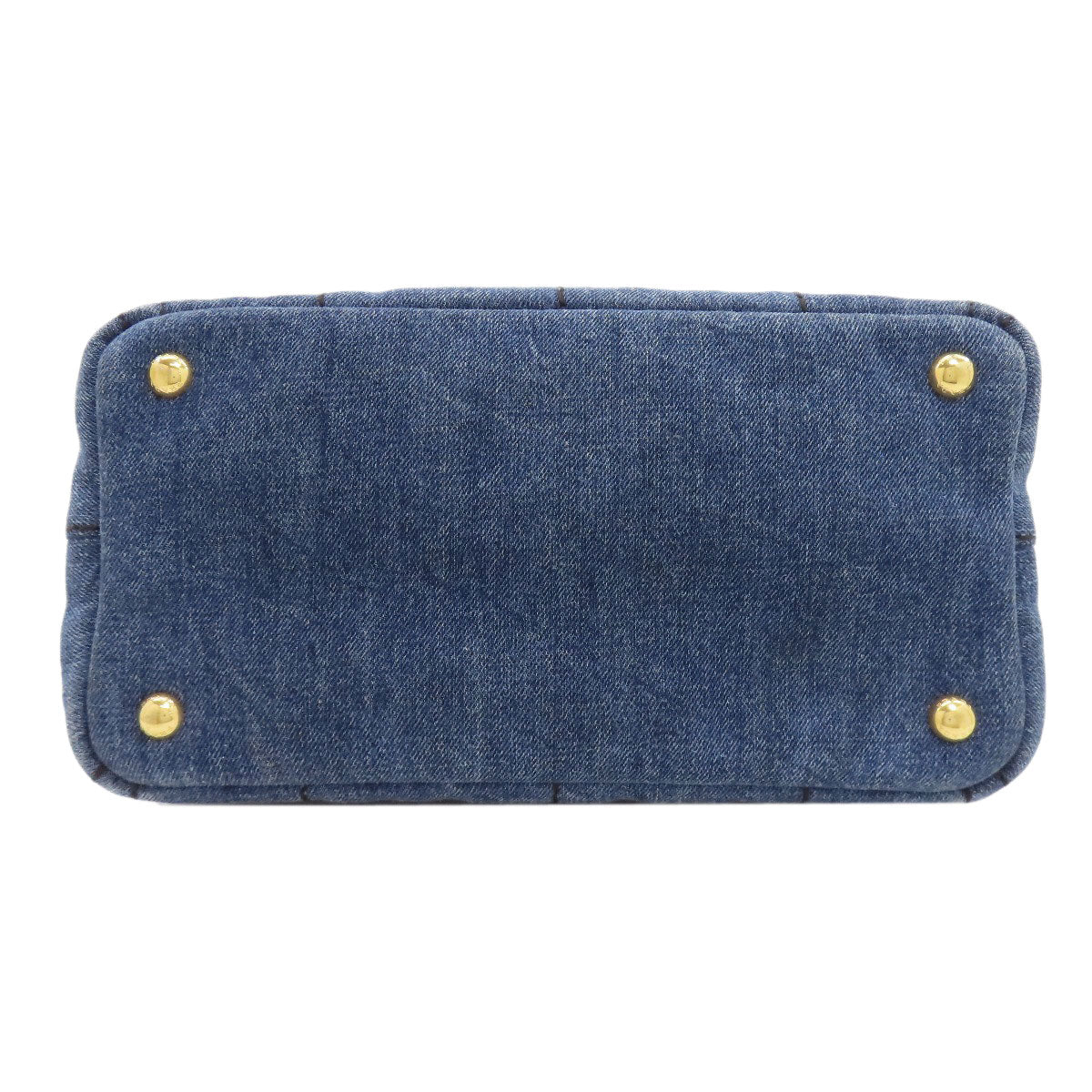 PRADA Canapa mini 2 WAY Handbag Denim Ladies [Used]