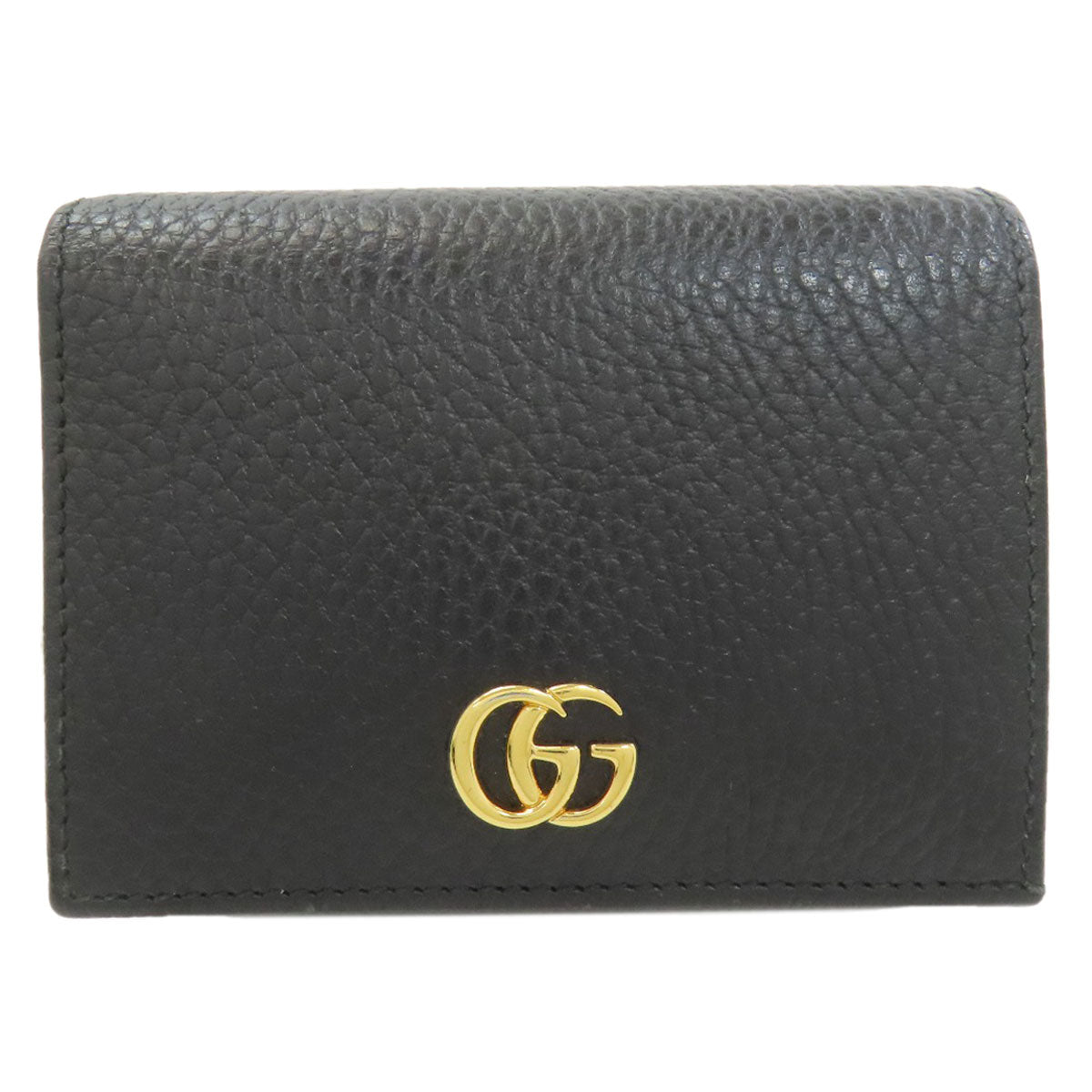 GUCCI 456126 GG Marmont Double G Bifold Wallet with Coin Pocket Leather Ladies [Used]