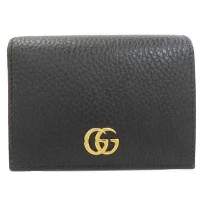 GUCCI 456126 GG Marmont Double G Bifold Wallet with Coin Pocket Leather Ladies [Used]