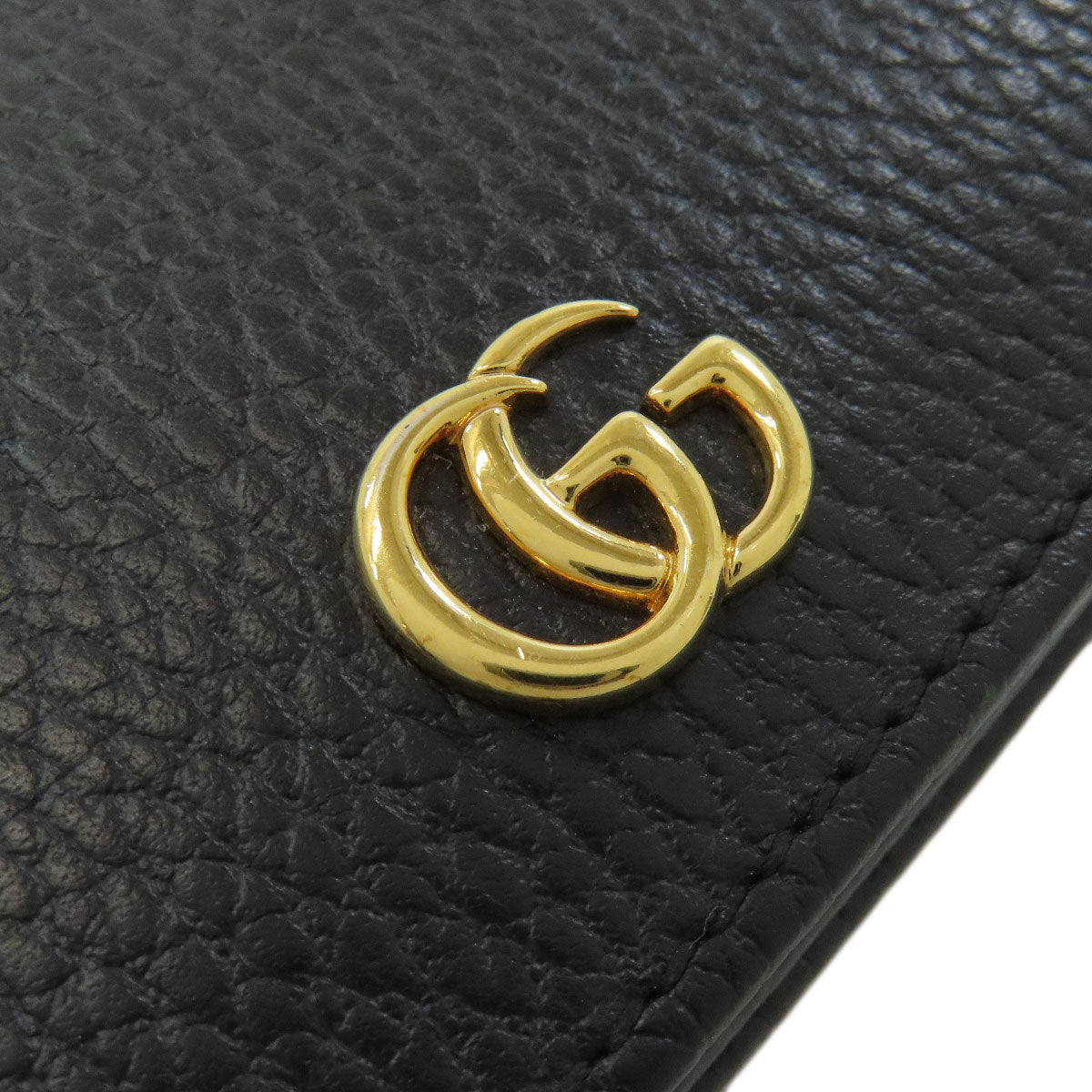 GUCCI 456126 GG Marmont Double G Bifold Wallet with Coin Pocket Leather Ladies [Used]