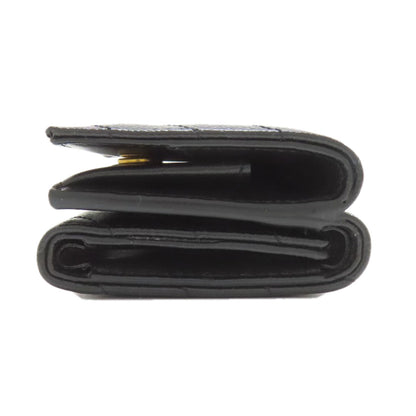 YVES SAINT LAURENT V stitch Cassandra Tri-fold wallet (with Coin Pocket) Calf Ladies [Used]
