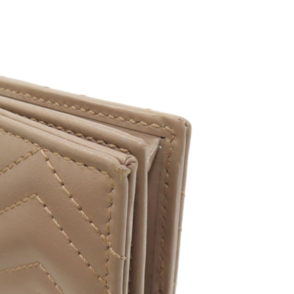 GUCCI 466492 GG Marmont Double G Bifold Wallet with Coin Pocket Leather Ladies [Used]