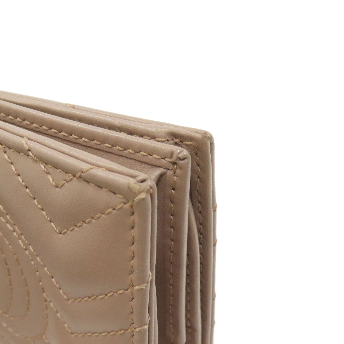 GUCCI 466492 GG Marmont Double G Bifold Wallet with Coin Pocket Leather Ladies [Used]