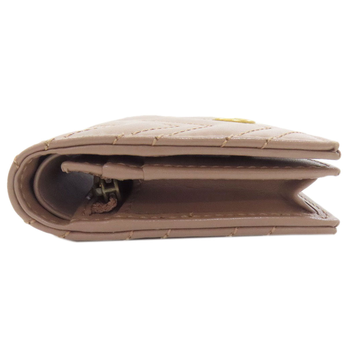 GUCCI 466492 GG Marmont Double G Bifold Wallet with Coin Pocket Leather Ladies [Used]
