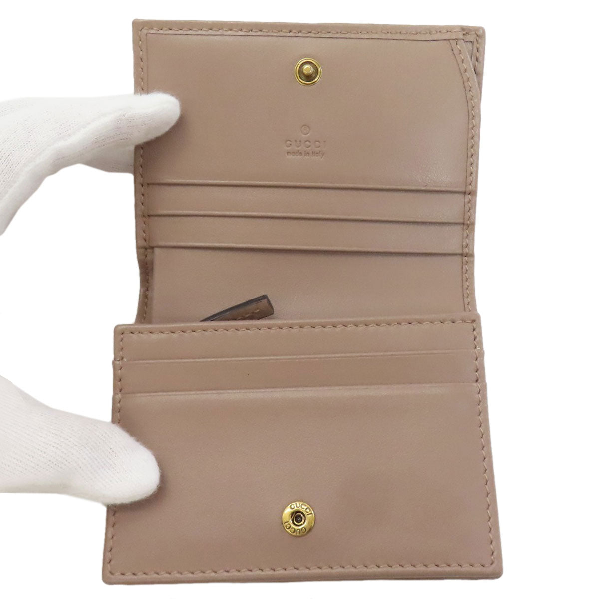 GUCCI 466492 GG Marmont Double G Bifold Wallet with Coin Pocket Leather Ladies [Used]