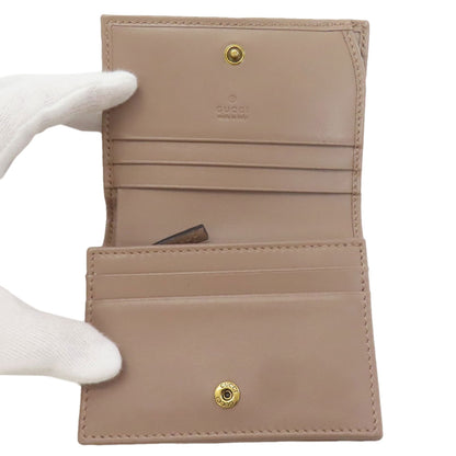 GUCCI 466492 GG Marmont Double G Bifold Wallet with Coin Pocket Leather Ladies [Used]