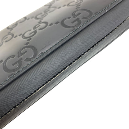 GUCCI 771421 Zip Around GG Long wallet (with coin pocket) Rubber Ladies [Used]