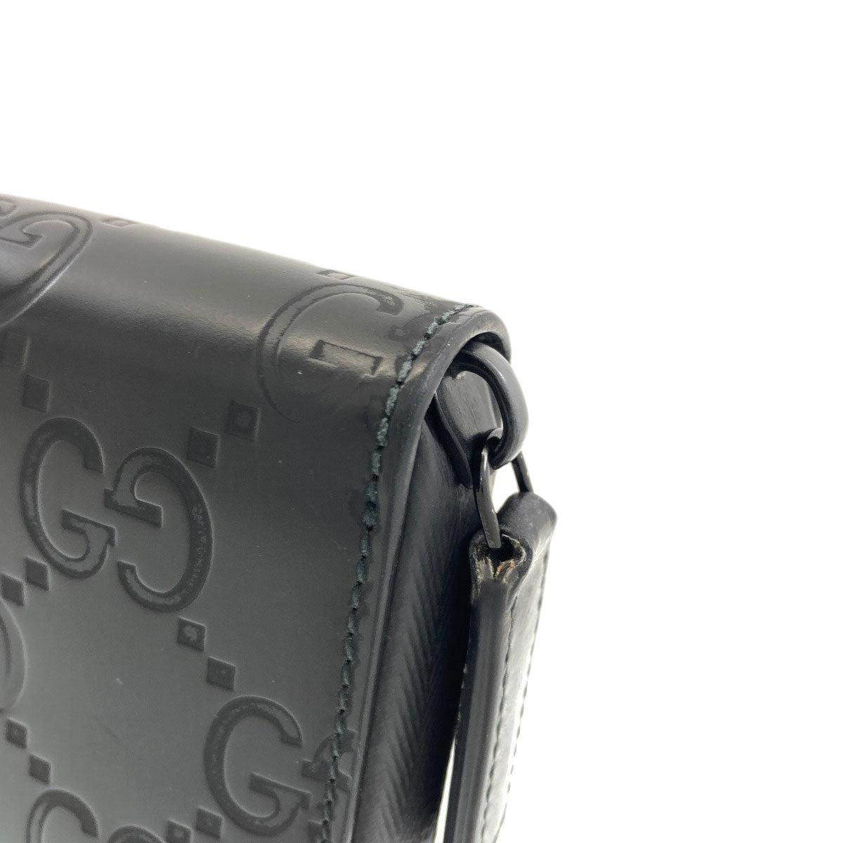 GUCCI 771421 Zip Around GG Long wallet (with coin pocket) Rubber Ladies [Used]
